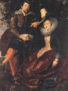 Peter Paul Rubens Selbstbildnis mit Isabella Brant in der Geibblattlaube (mk05) Spain oil painting artist